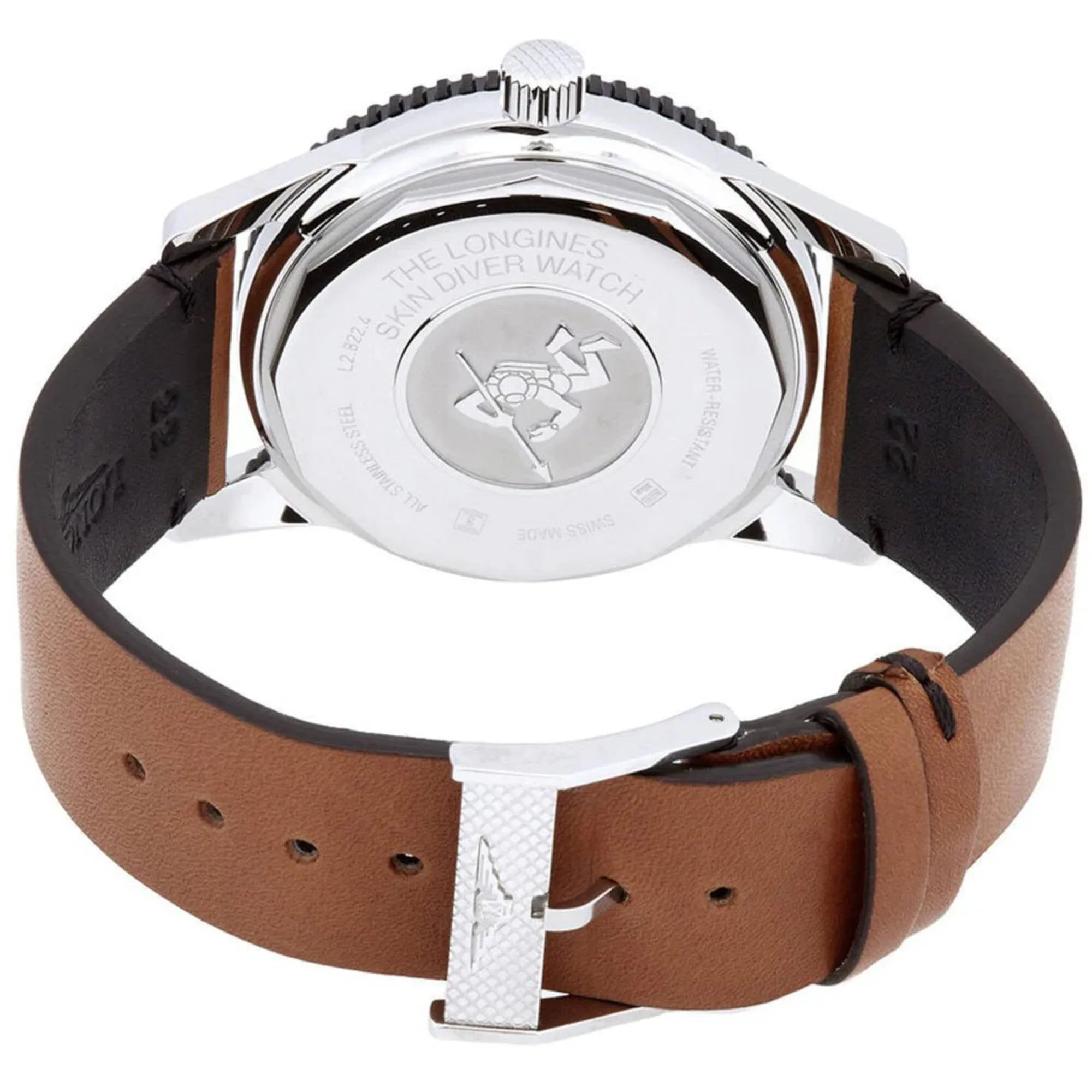 Longines Men's Watch - Heritage Skin Diver Automatic Brown Leather Strap | L28224562