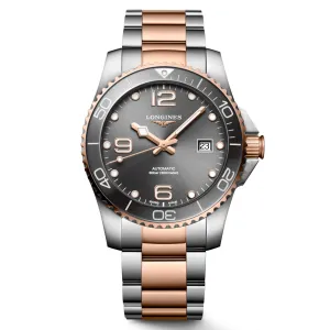 Longines Men's Watch - HydroConquest Automatic Grey Dial Two Tone Bracelet | L37813787