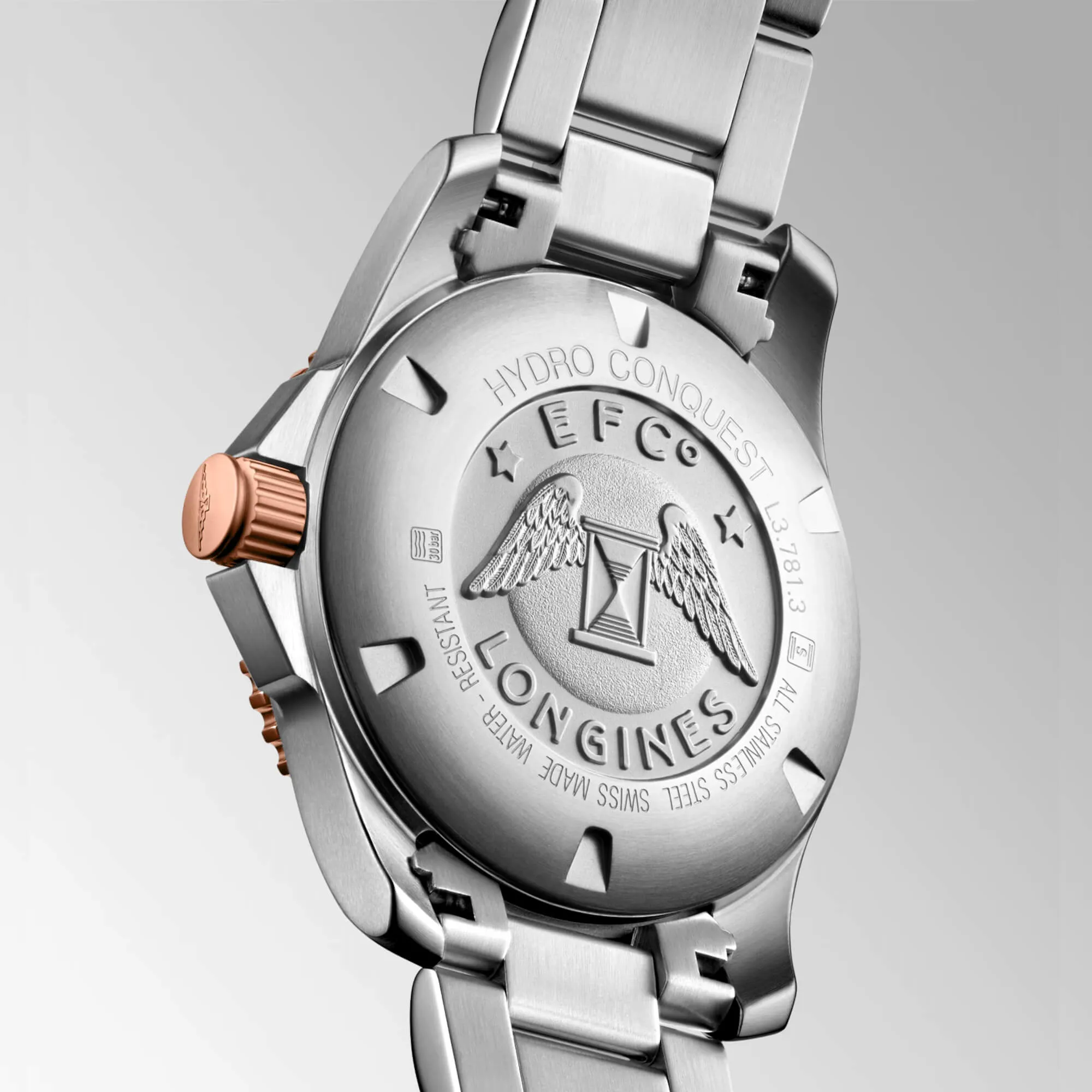 Longines Men's Watch - HydroConquest Automatic Grey Dial Two Tone Bracelet | L37813787