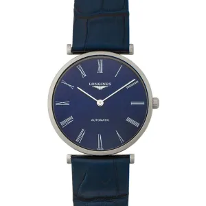 Longines Men's Watch - La Grande Classique Automatic Blue Leather Strap | L49084942