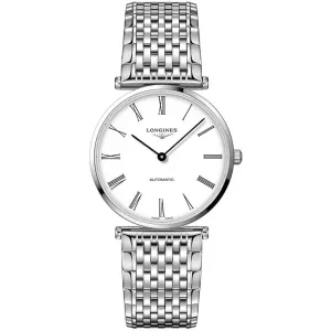 Longines Men's Watch - La Grande Classique White Dial Silver Tone Bracelet | L49184116