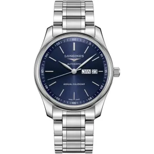 Longines Men's Watch - Master Automatic Blue Dial Silver Steel Bracelet | L29104926