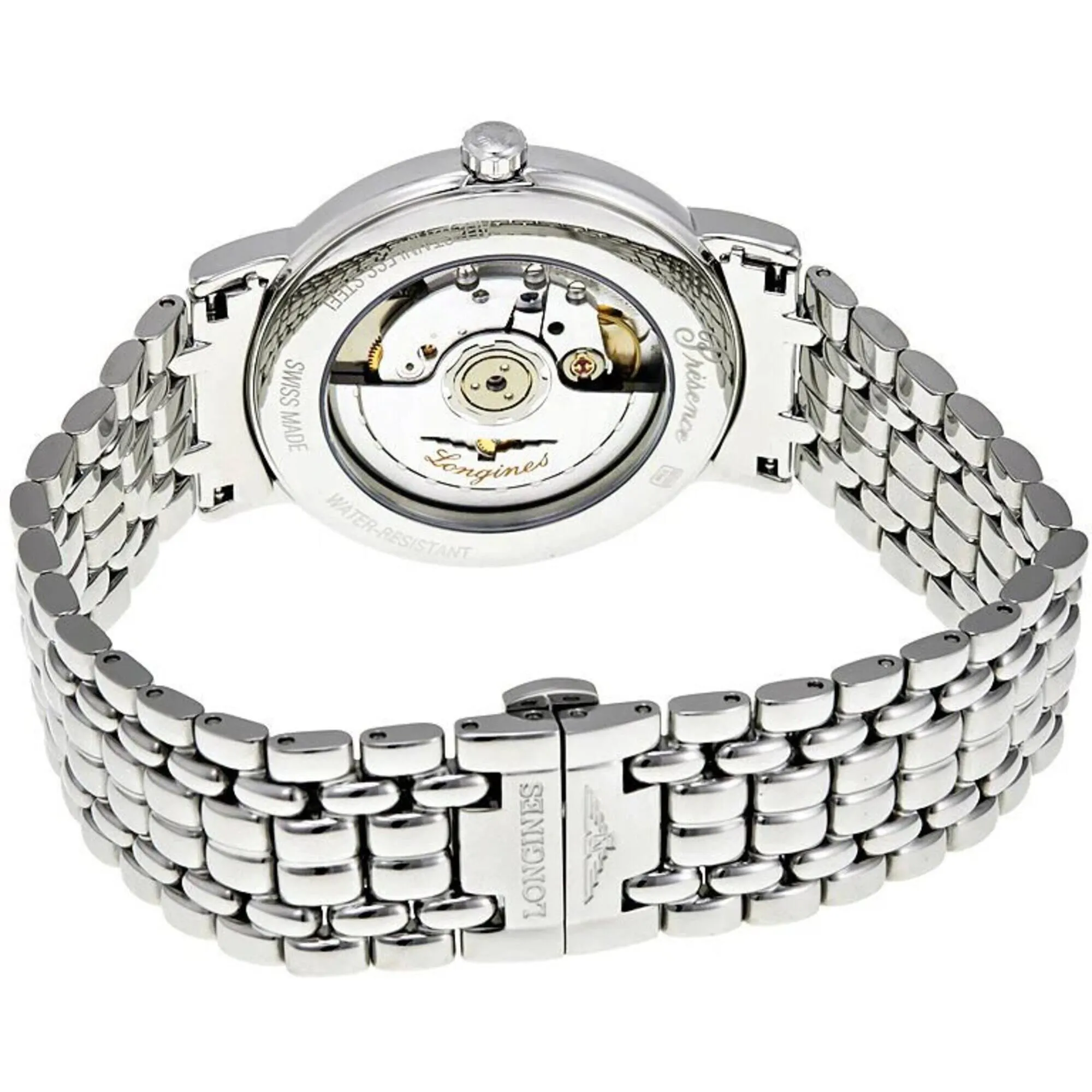 Longines Men's Watch - Presence Silver Tone Dial Stainless Steel Bracelet | L49214726