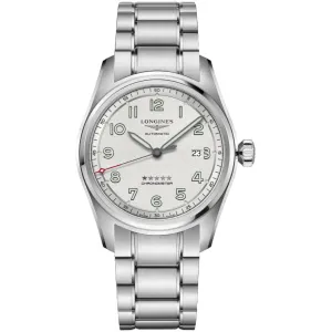 Longines Men's Watch - Spirit Chronometer Silver Tone Dial Stainless Steel | L38114739