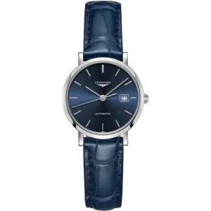 Longines Women's Watch - Elegant Automatic Blue Dial Leather Strap Date | L43104922