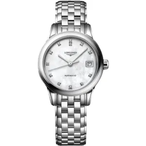 Longines Women's Watch - Flagship Automatic White Mother of Pearl Dial | L42744876