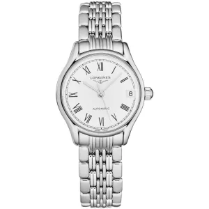 Longines Women's Watch - Lyre Automatic White Dial Silver Tone Bracelet | L43614116