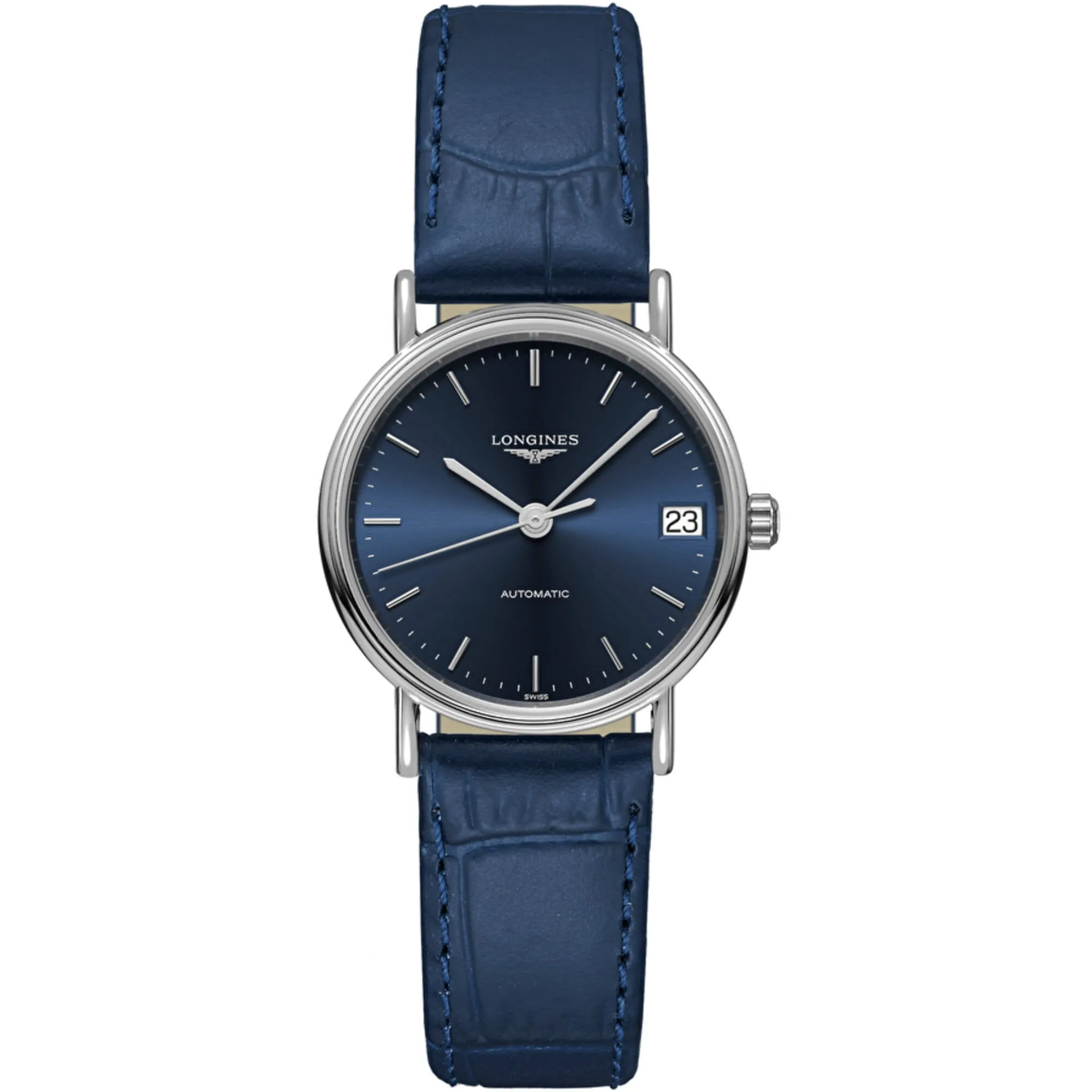 Longines Women's Watch - Presence Automatic Blue Dial Leather Strap Date | L43224922