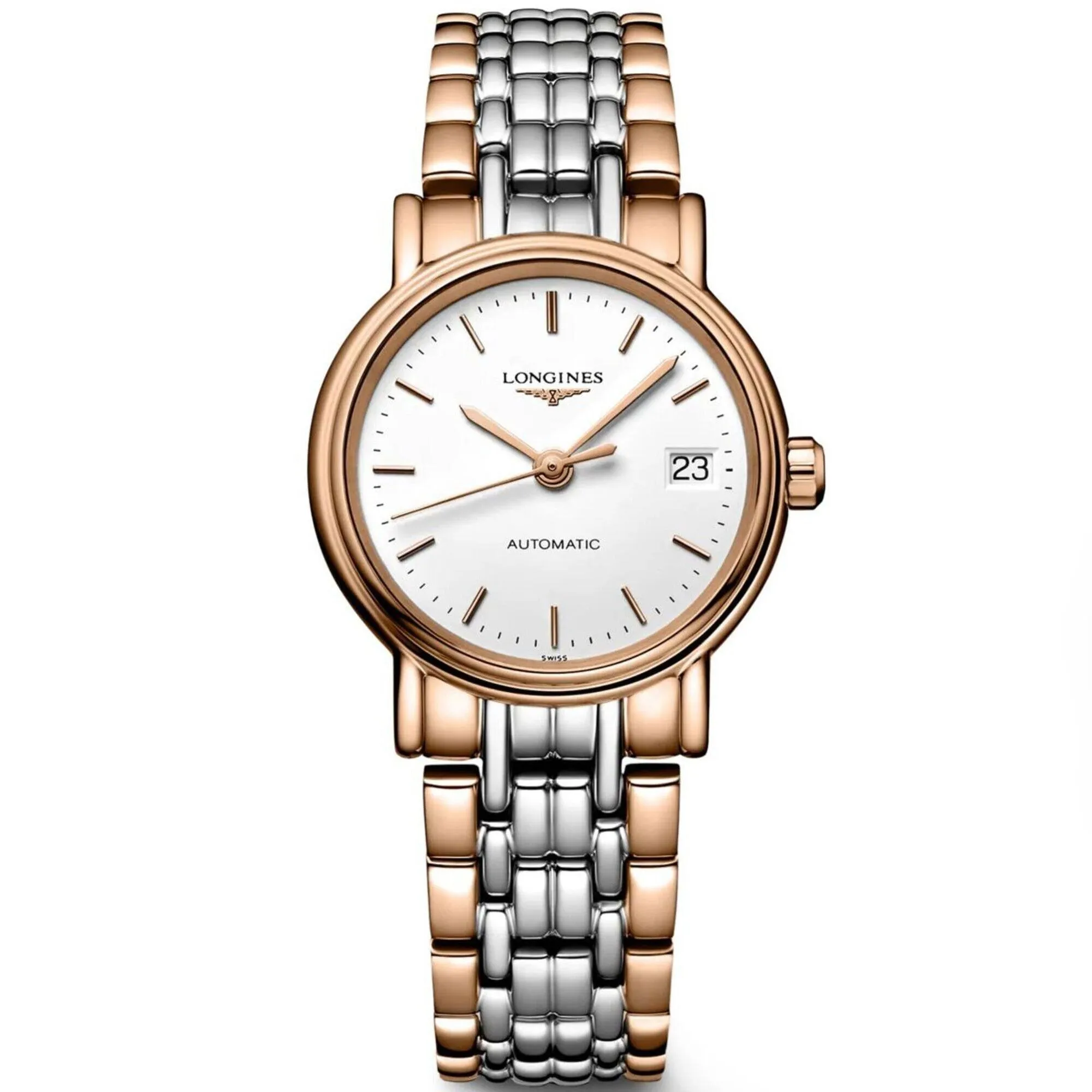 Longines Women's Watch - Presence Automatic White Dial Two Tone Bracelet | L43211127