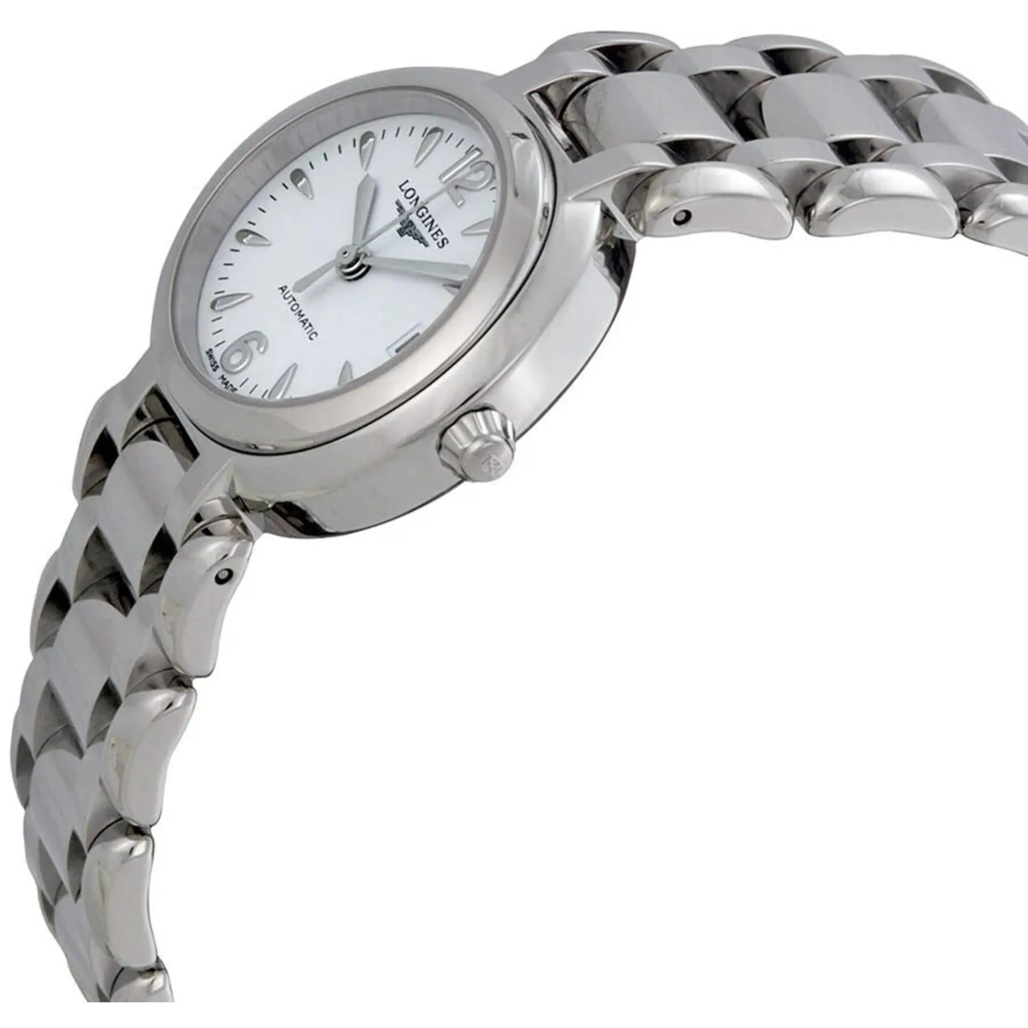 Longines Women's Watch - Primaluna Automatic White Dial Silver Bracelet | L81114166