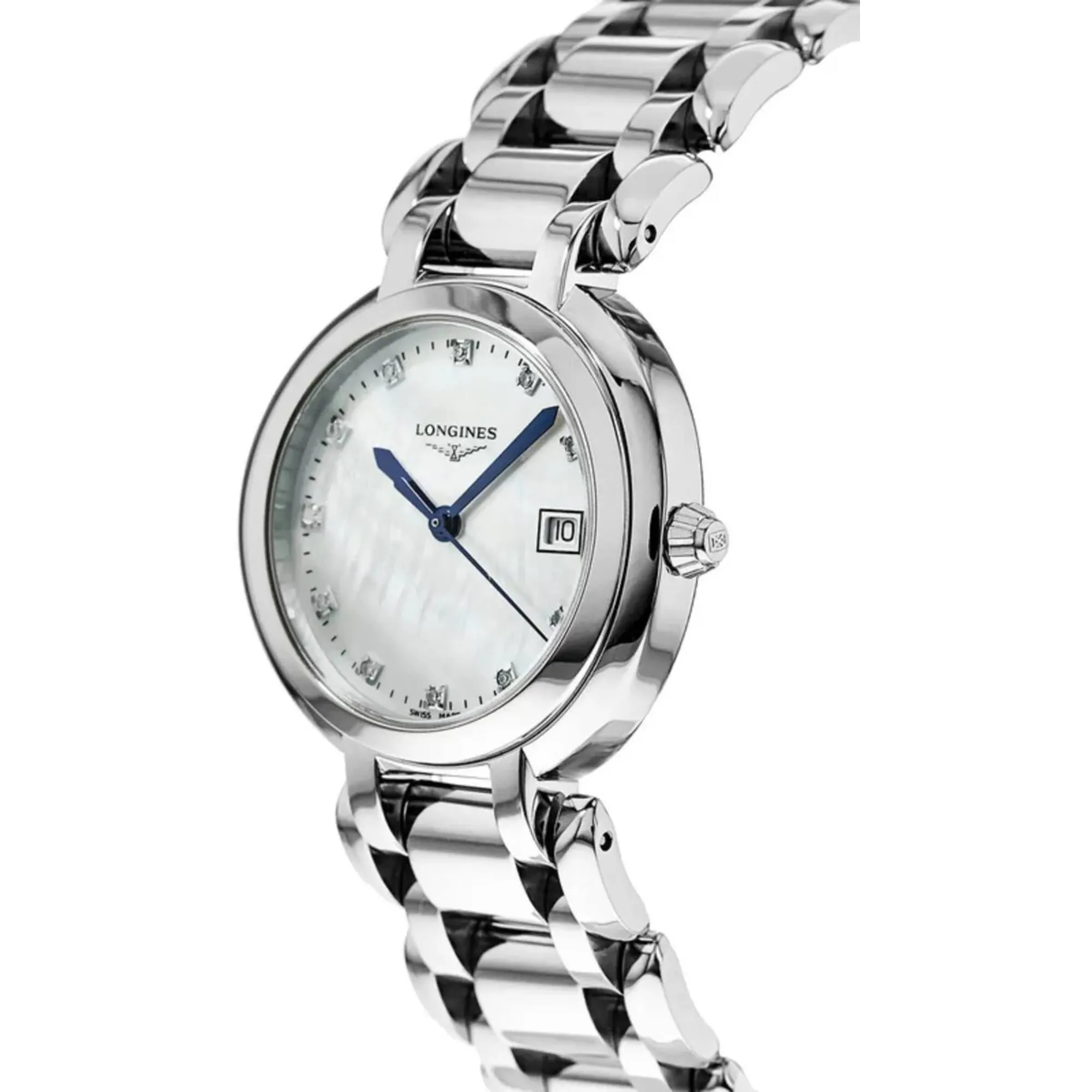 Longines Women's Watch - Primaluna Quartz White Dial Silver Tone Bracelet | L81124876
