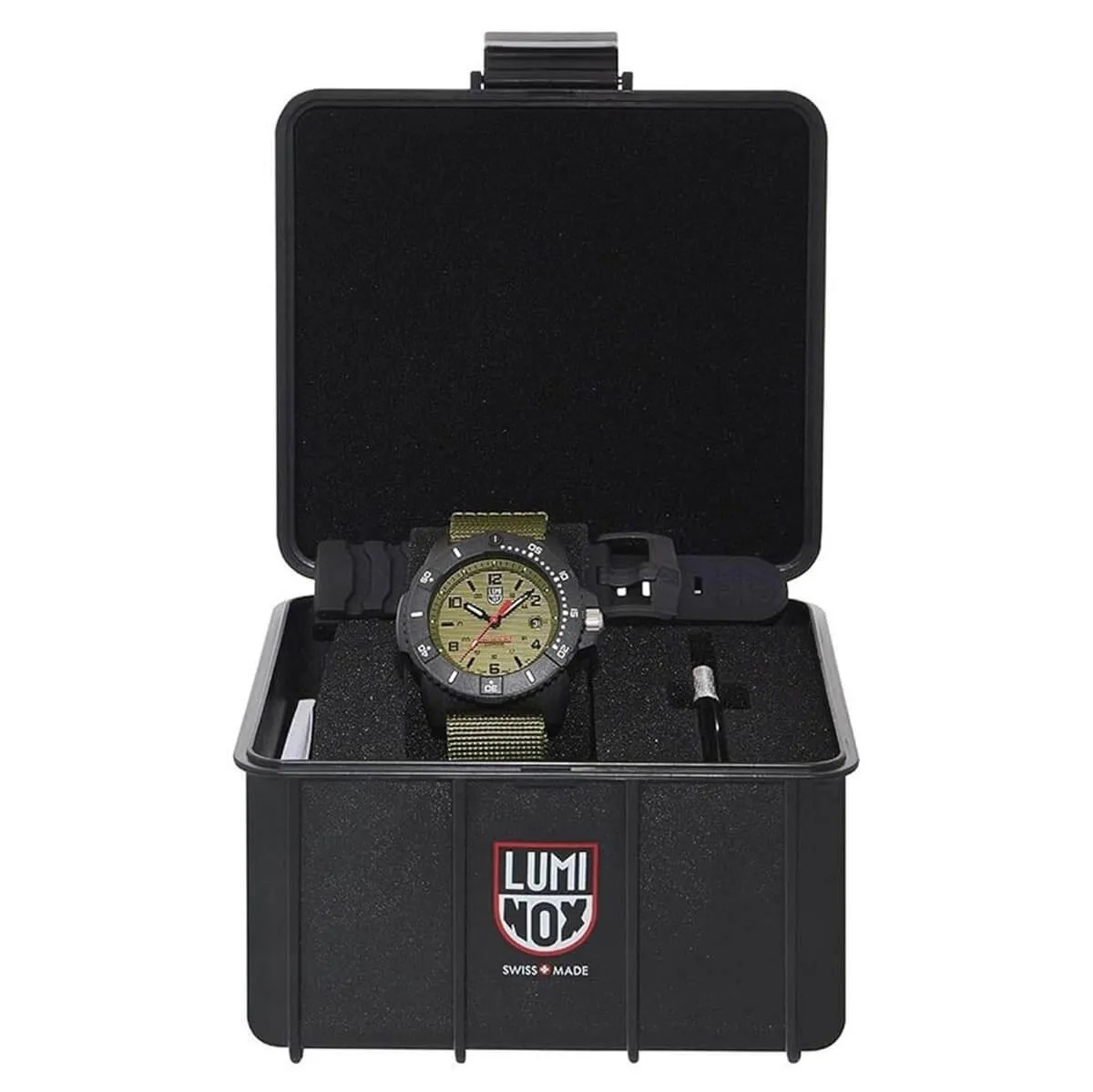 Luminox Men's Quartz Watch - Navy Seal 3600 Series Green Dial Strap Dive | 3617