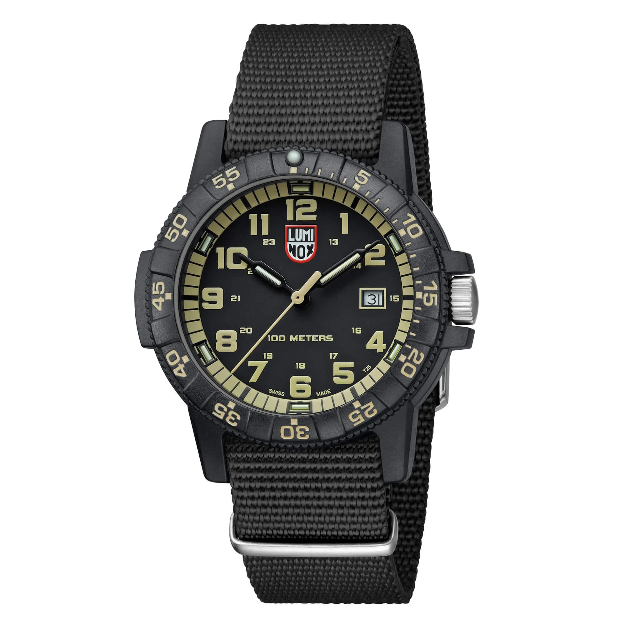 Luminox Men's Quartz Watch - Sea Turtle Giant 0320 Series Black Nylon Strap | 0333 Set
