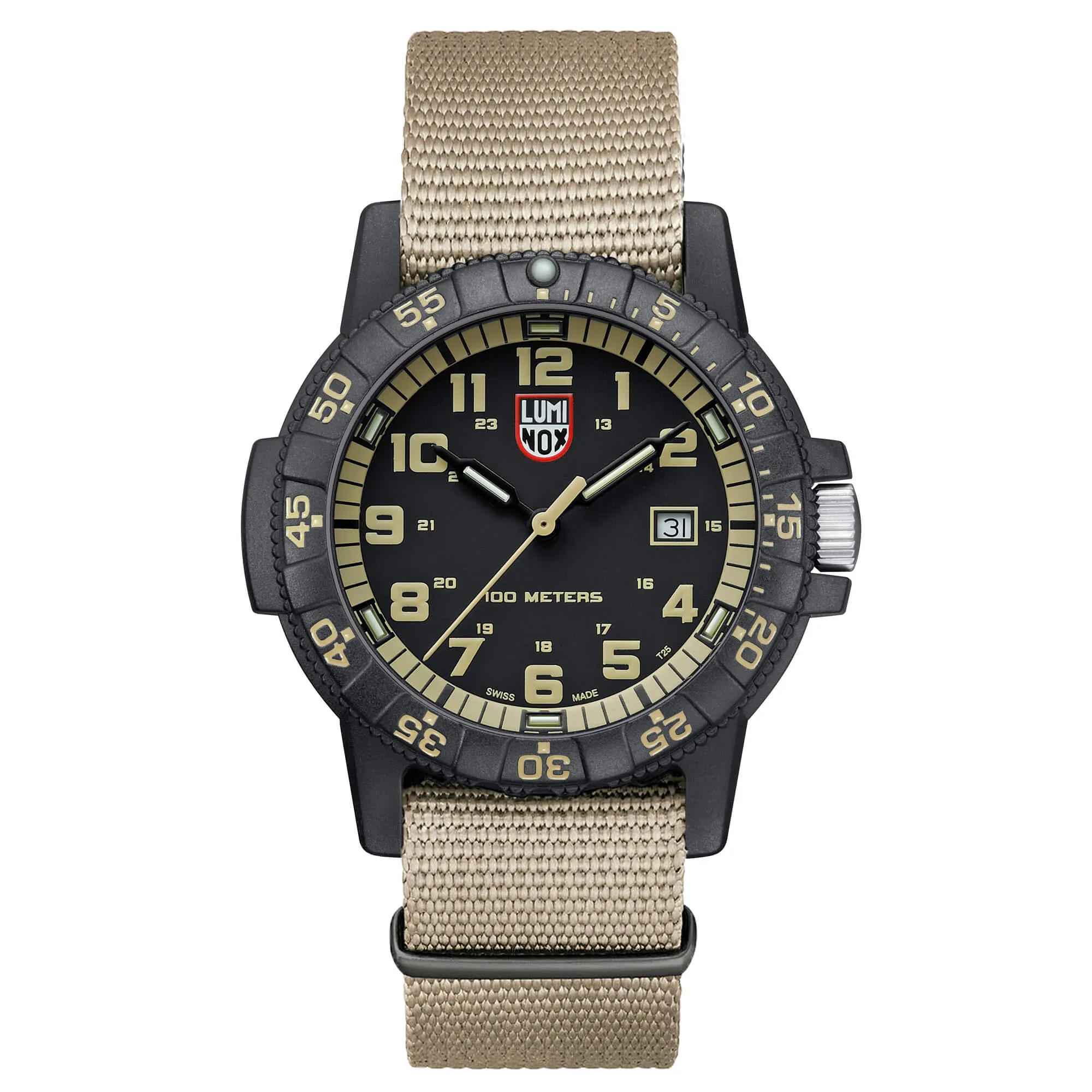 Luminox Men's Quartz Watch - Sea Turtle Giant 0320 Series Black Nylon Strap | 0333 Set