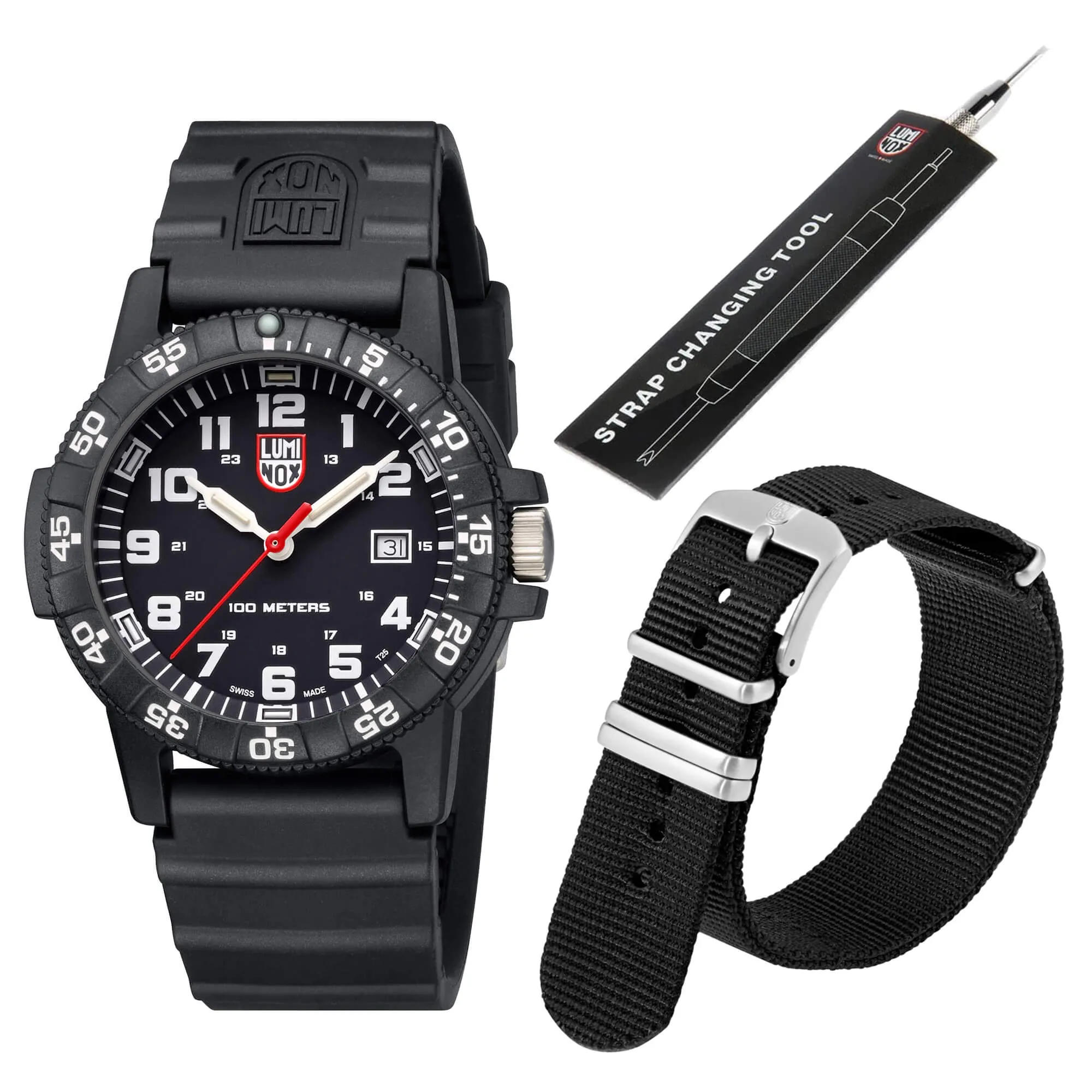 Luminox Sea Turtle Giant Men's Black Dial Watch Set | XS.0321.Z.SET