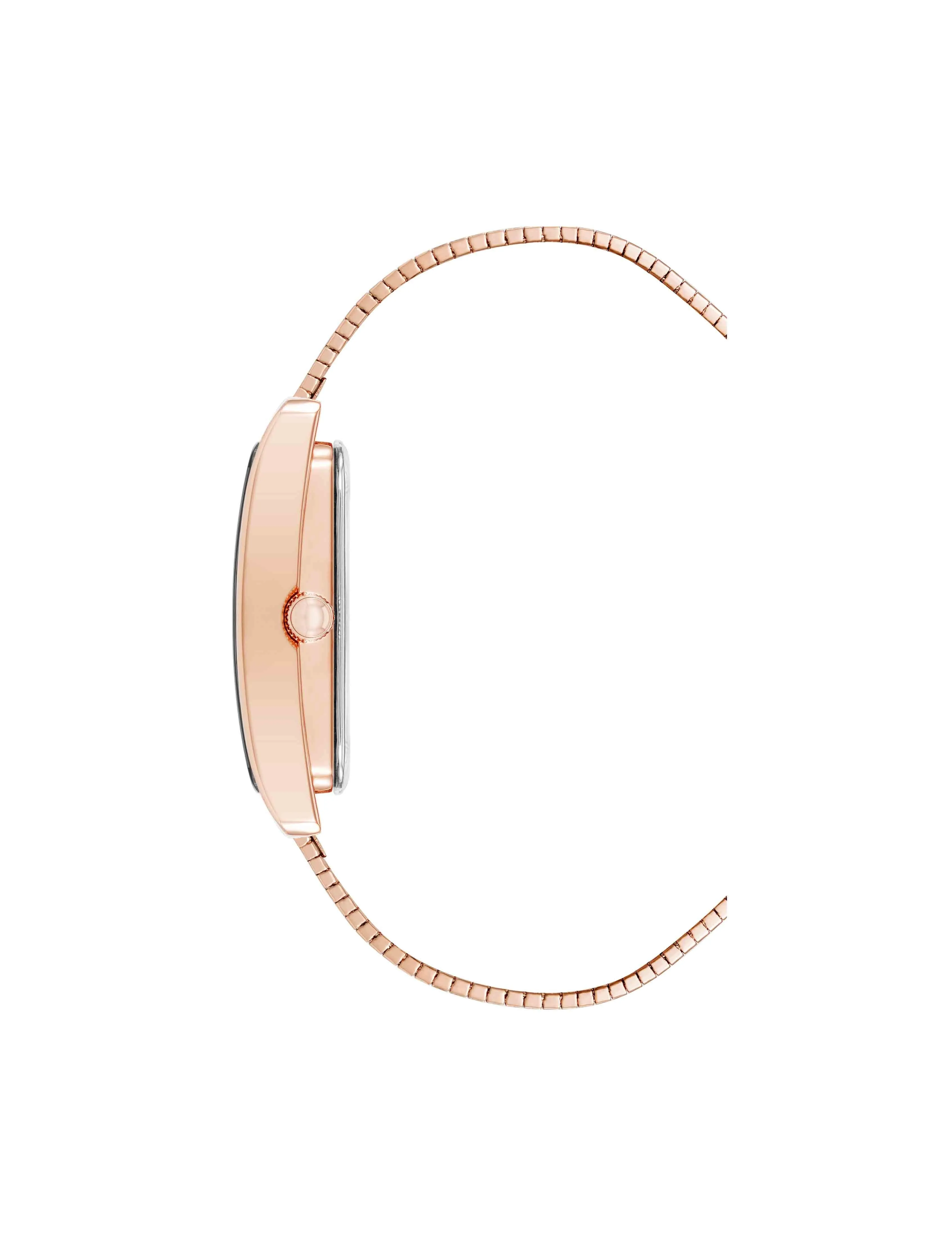 Modern Rectangular Stainless Steel Bracelet Watch
