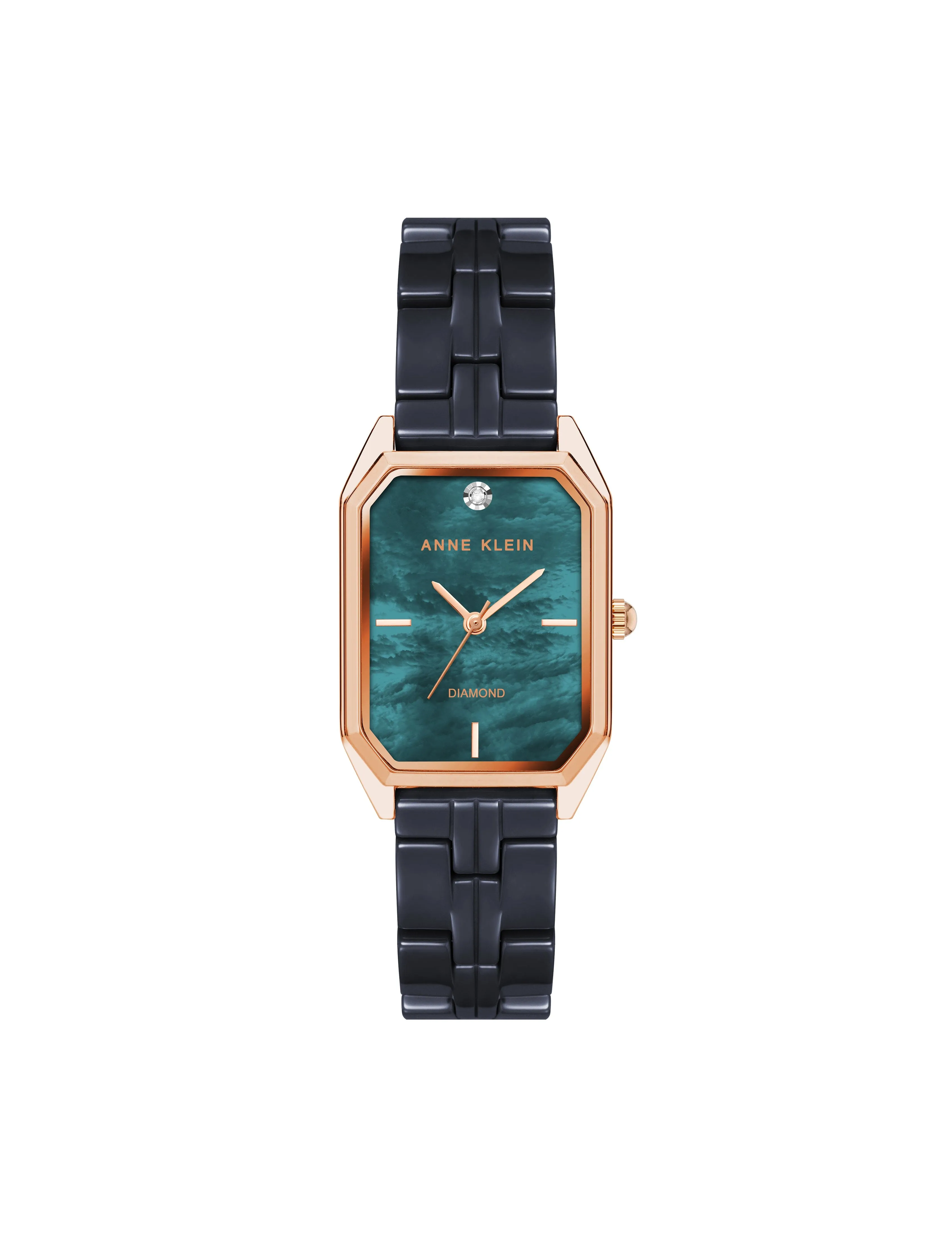 Octagonal Ceramic Diamond Dial Watch
