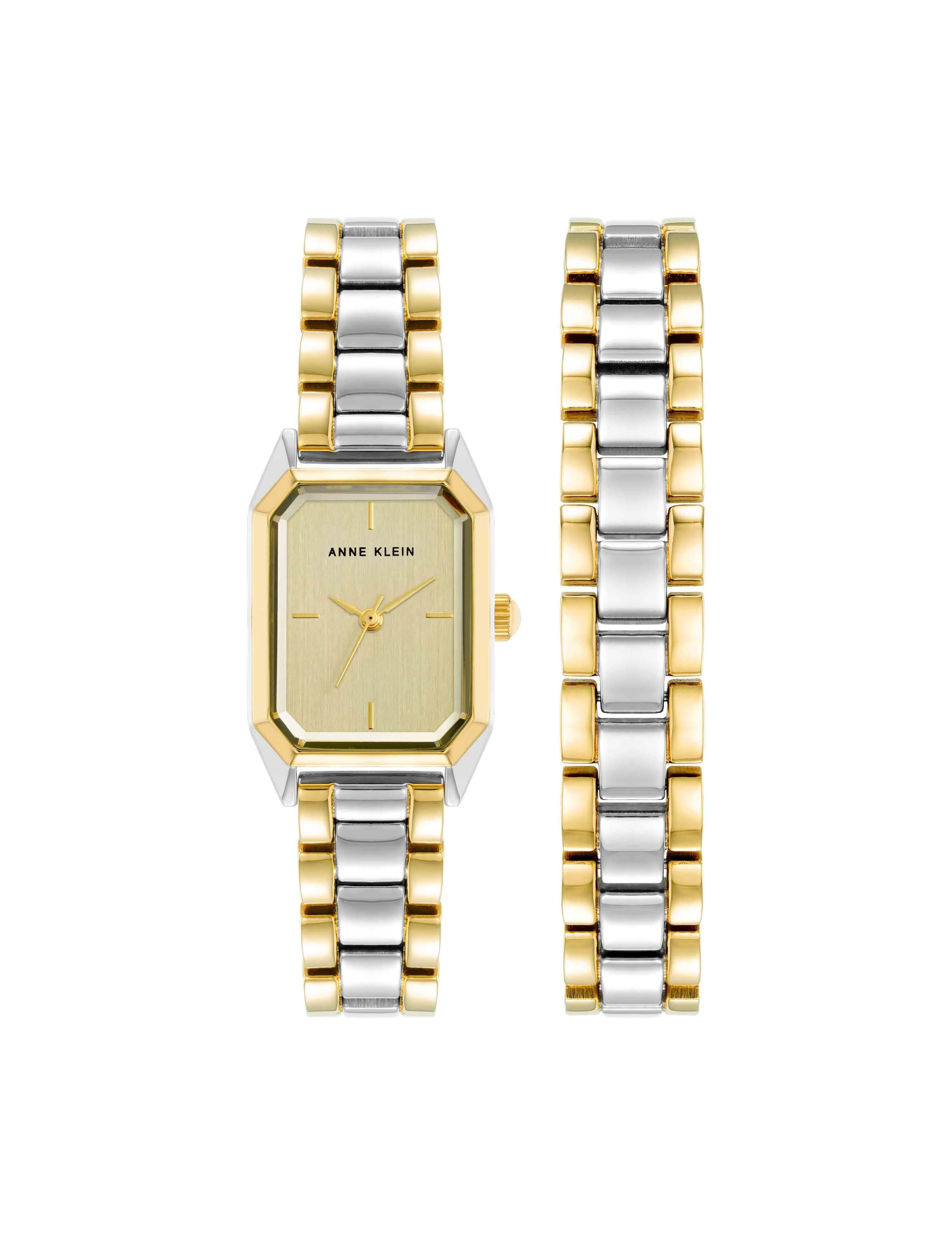 Octagonal Watch and Bracelet Set