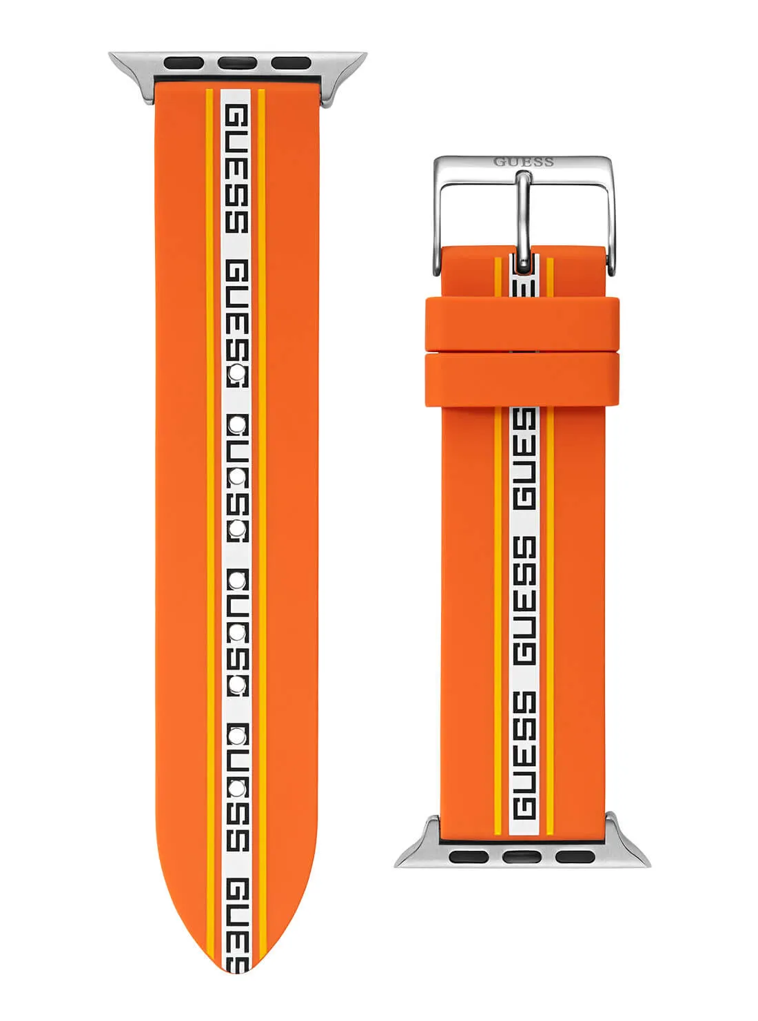 Orange Logo Silicone Apple Strap (42-44MM)