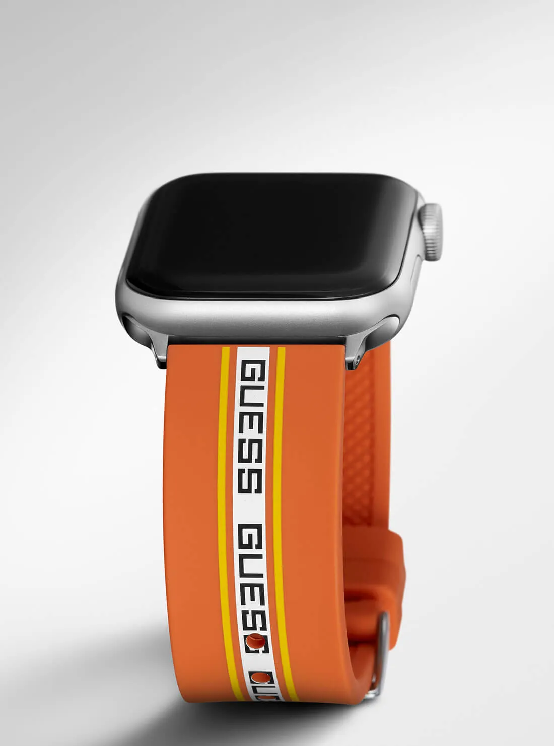 Orange Logo Silicone Apple Strap (42-44MM)