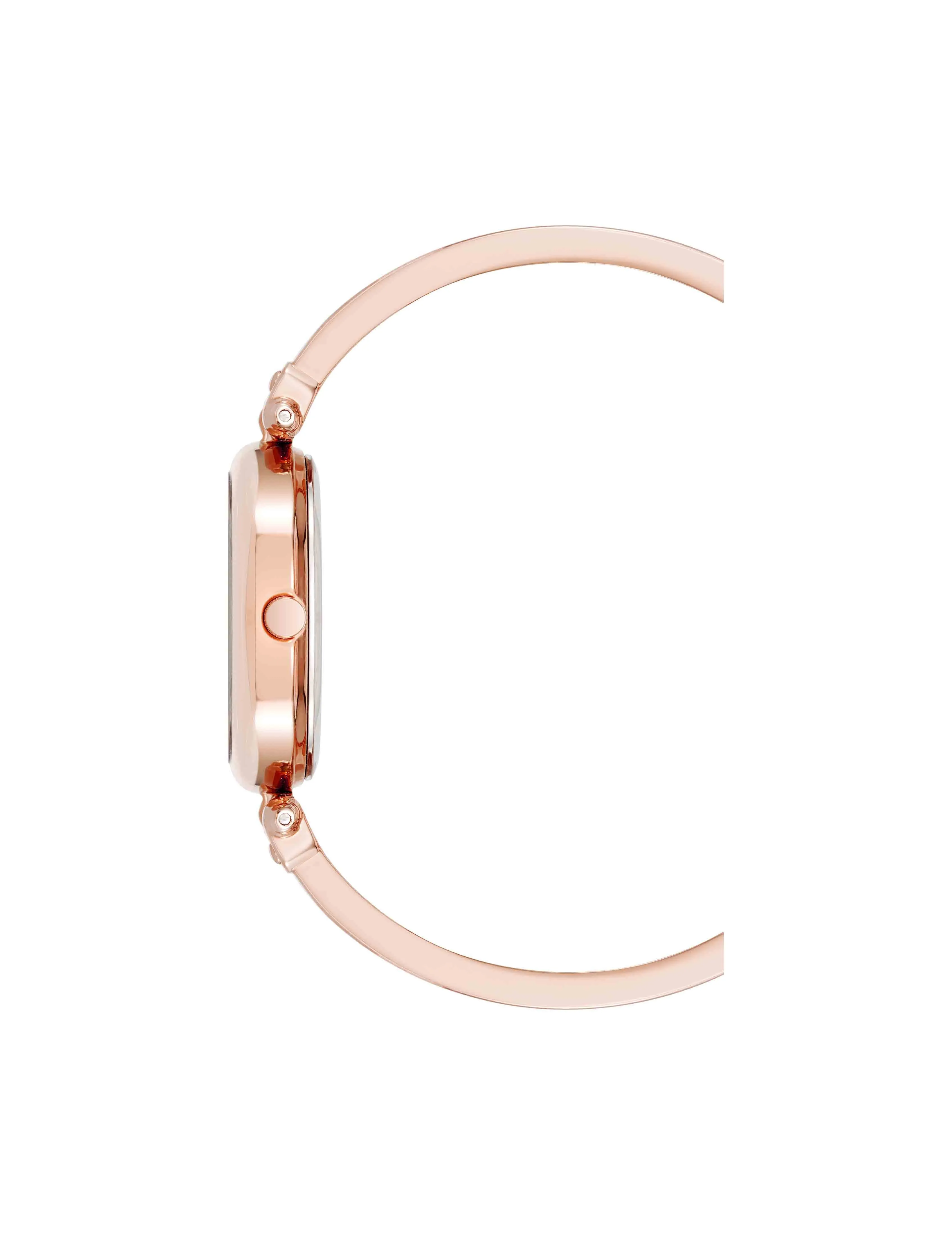 Oval Diamond Accented Bangle Watch