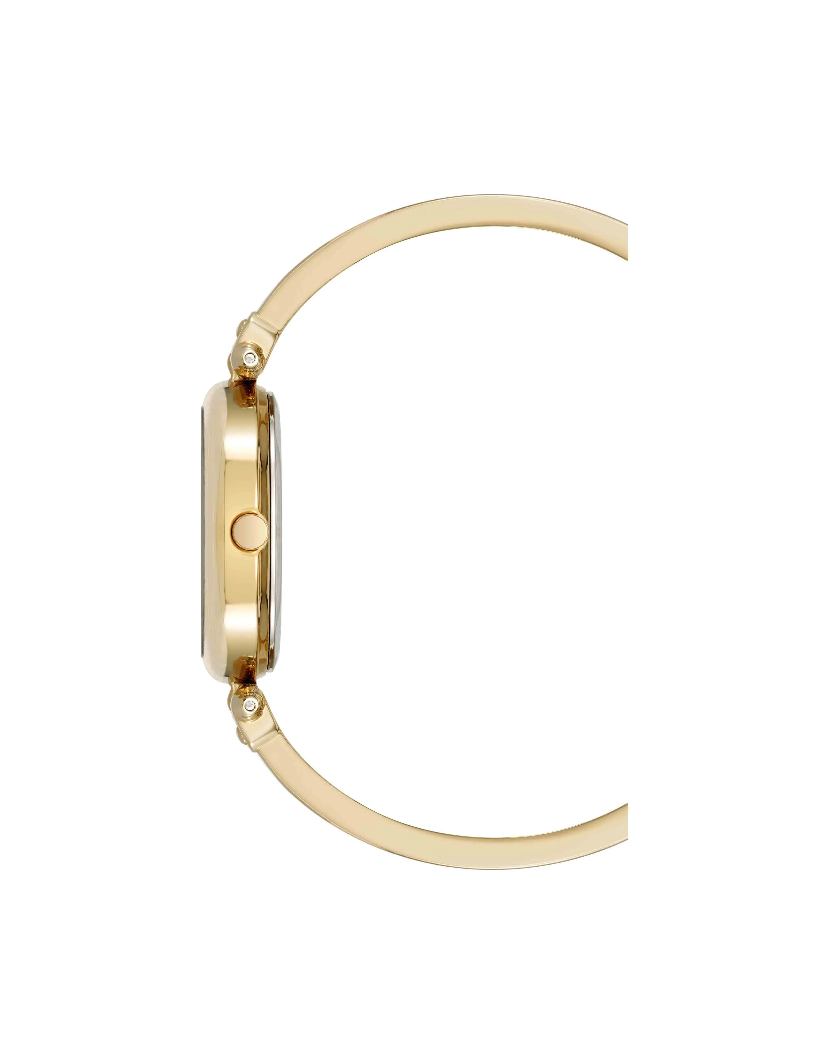 Oval Diamond Accented Bangle Watch