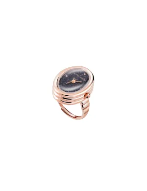 Oval Gemstone Ring Watch