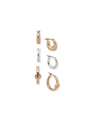 Oval Hoop Trio Set
