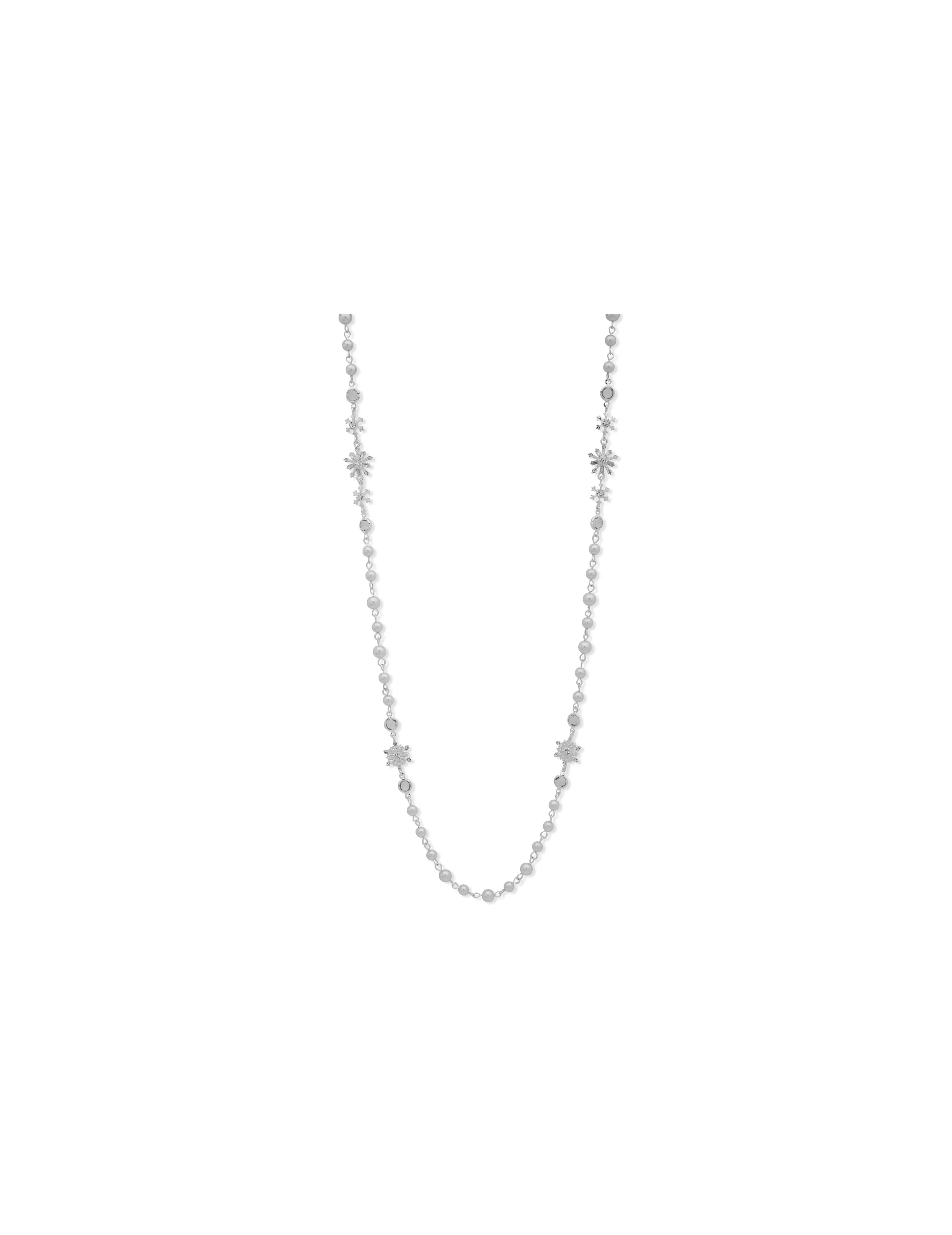 Pearl Snowflake Strandage Necklace