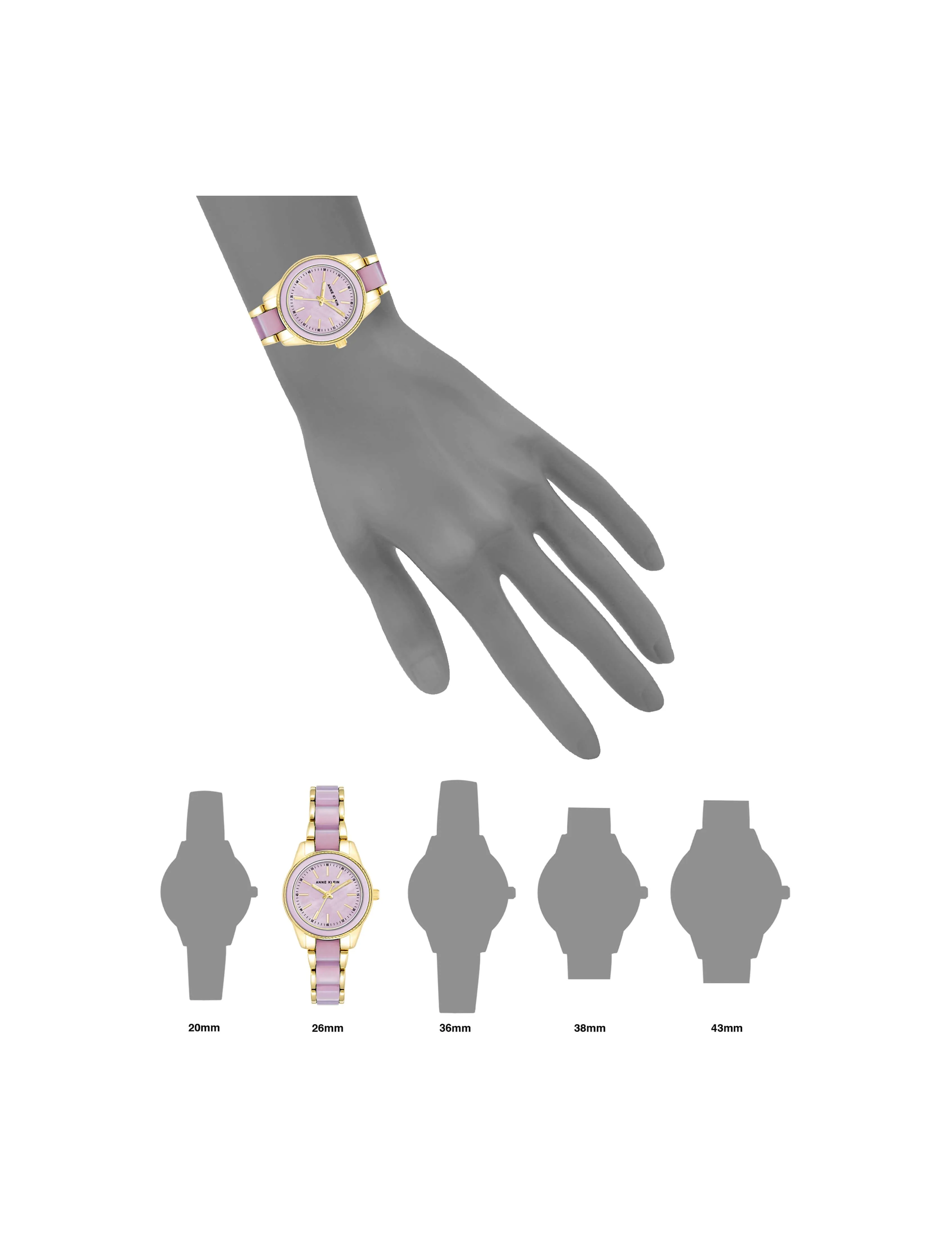 Pearlescent Acetate Link Bracelet Watch