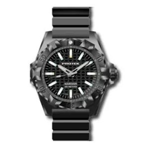 Protek Men's Watch - Aggressor Carbon Composite Case Black Dial Rubber Strap | 4001