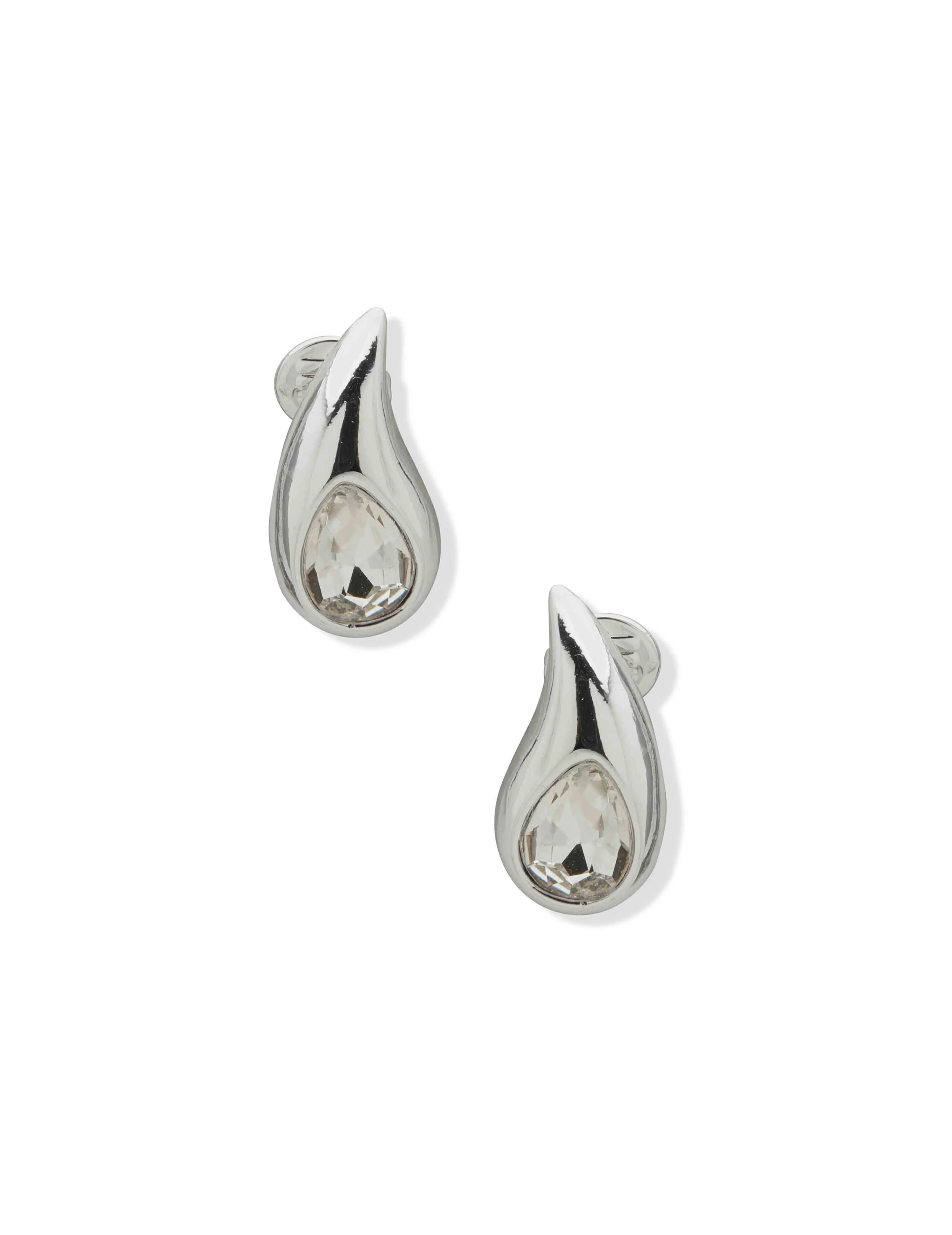 Puffy Teardrop Button Earring