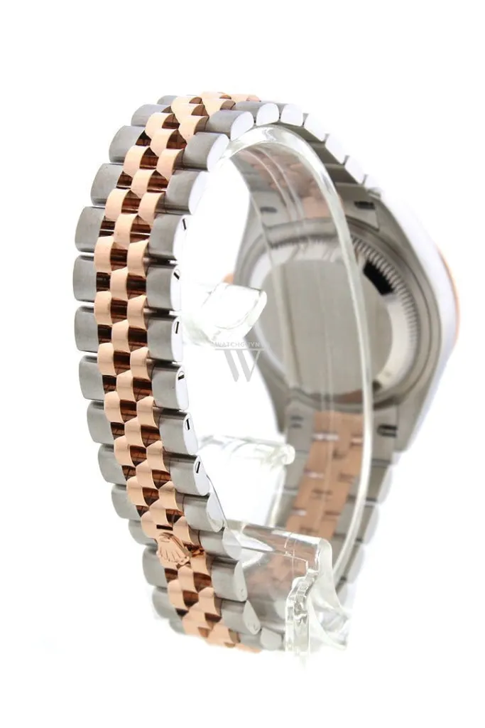 Rolex Datejust 28 Chocolate Roman Dial Diamond Bezel Rose Gold Two Tone Watch 279381RBR 279381
