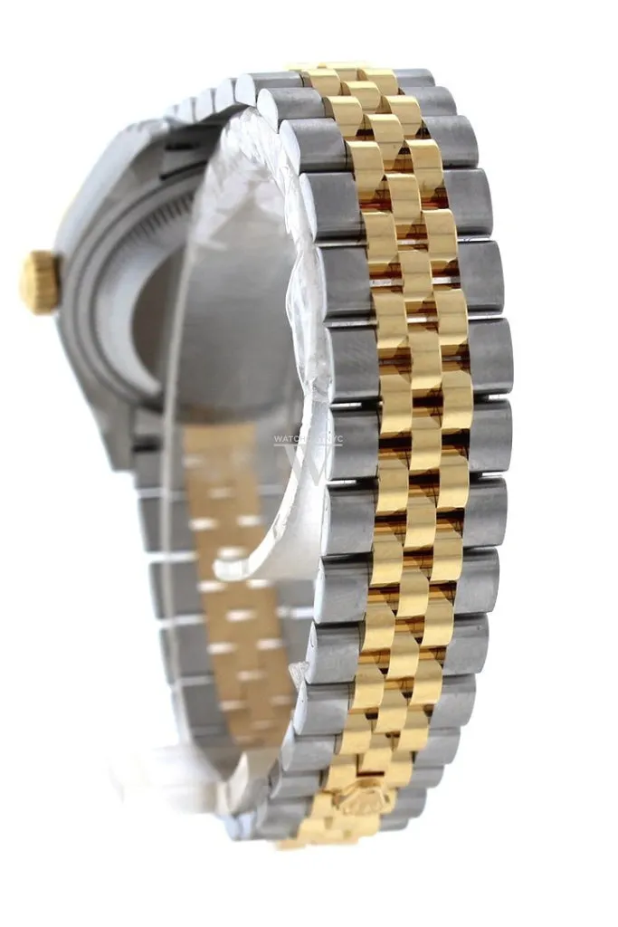 Rolex Datejust 28 Mother of Pearl Diamond Dial Fluted Yellow Gold Two Tone Jubilee Ladies Watch 279173