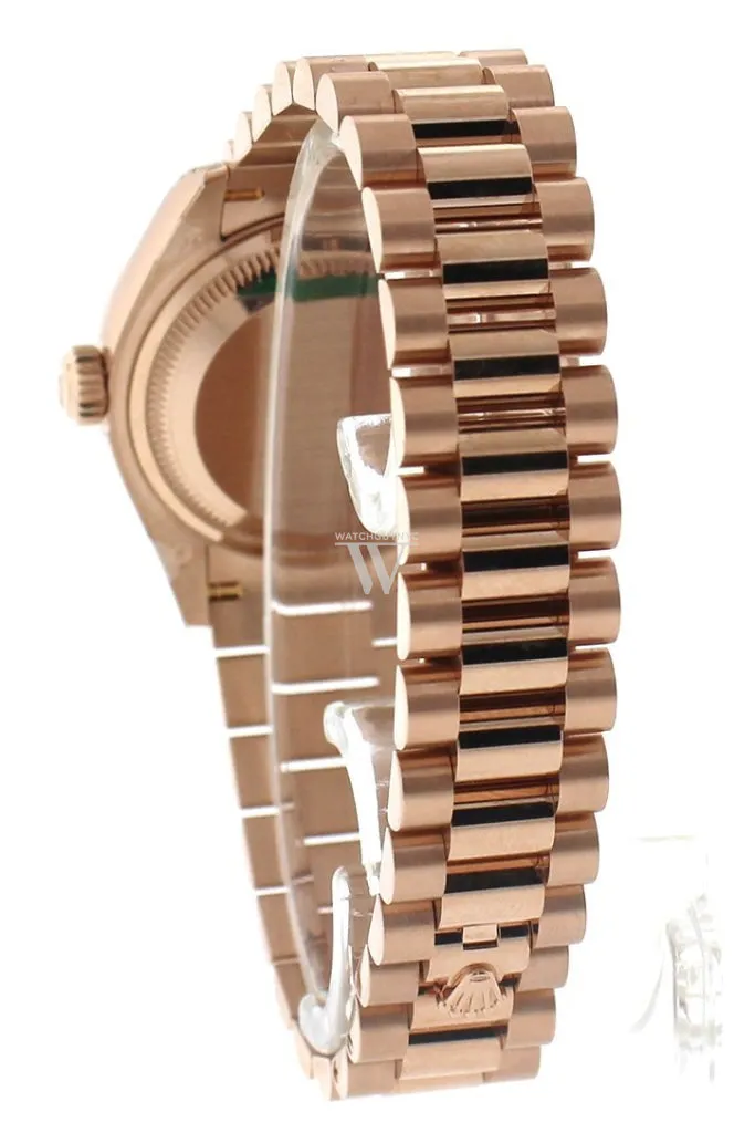 Rolex Datejust 28 Sundust Roman Dial Fluted Bezel Rose Gold President Ladies Watch 279175 NP