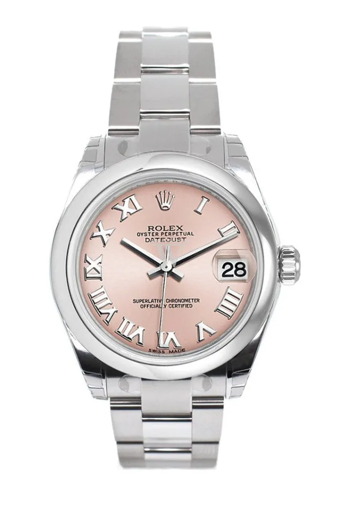 Rolex Datejust 31 Pink Roman Dial Steel Ladies Watch 178240 Pre-owned