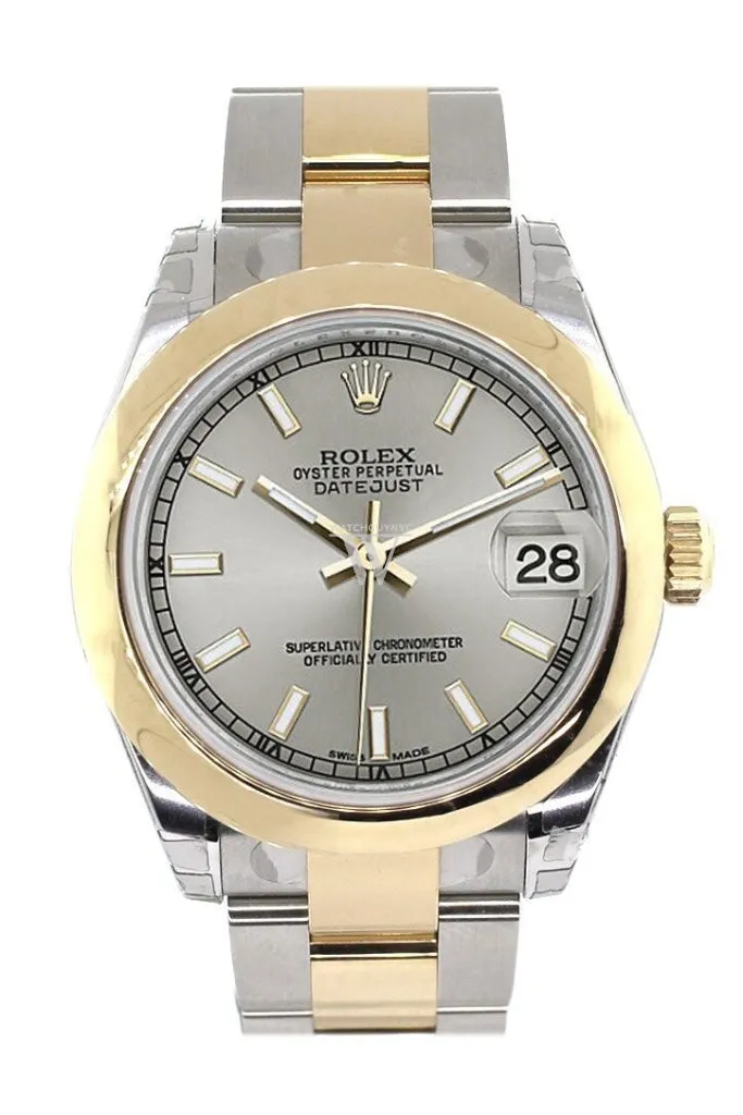 Rolex Datejust 31 Silver Dial 18K Gold Two Tone Ladies Watch 178243 Pre-owned