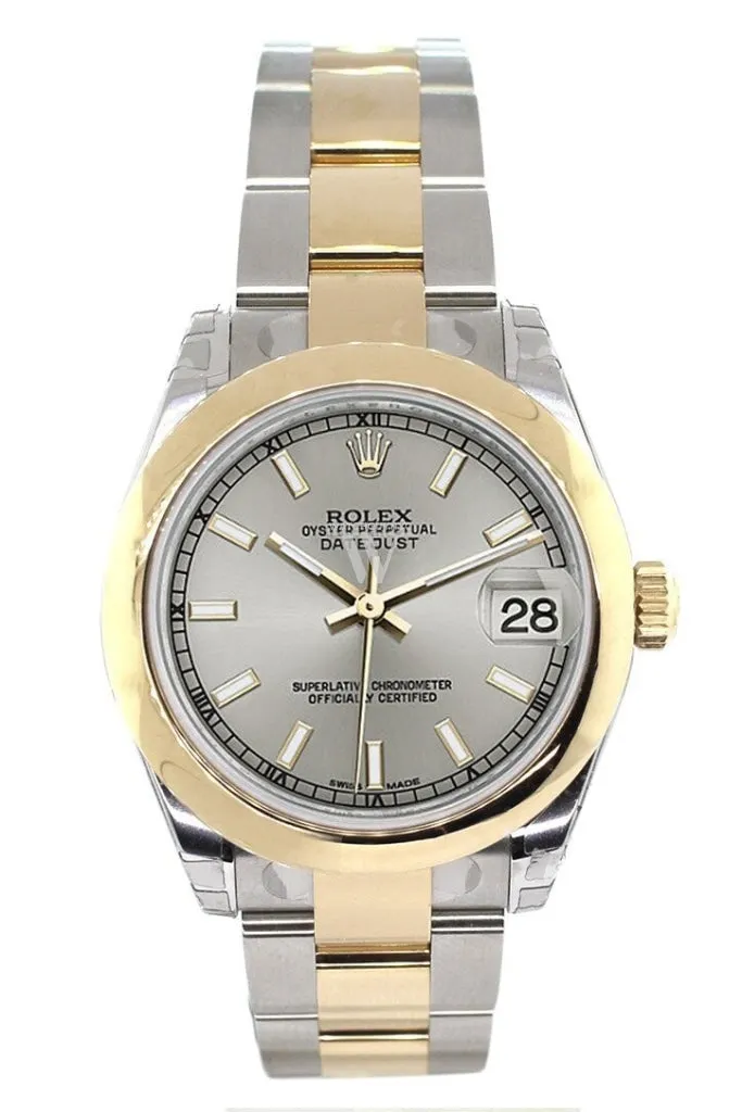 Rolex Datejust 31 Silver Dial 18K Gold Two Tone Ladies Watch 178243 Pre-owned