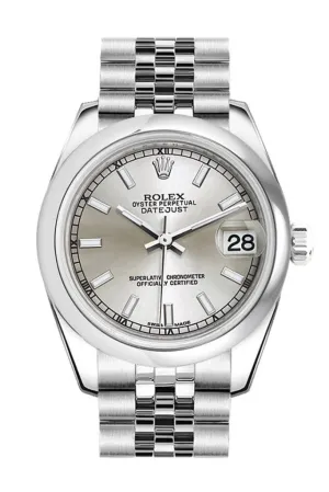 Rolex Datejust 31 Silver Dial Stainless Steel Jubilee Ladies Watch 178240 Pre-owned