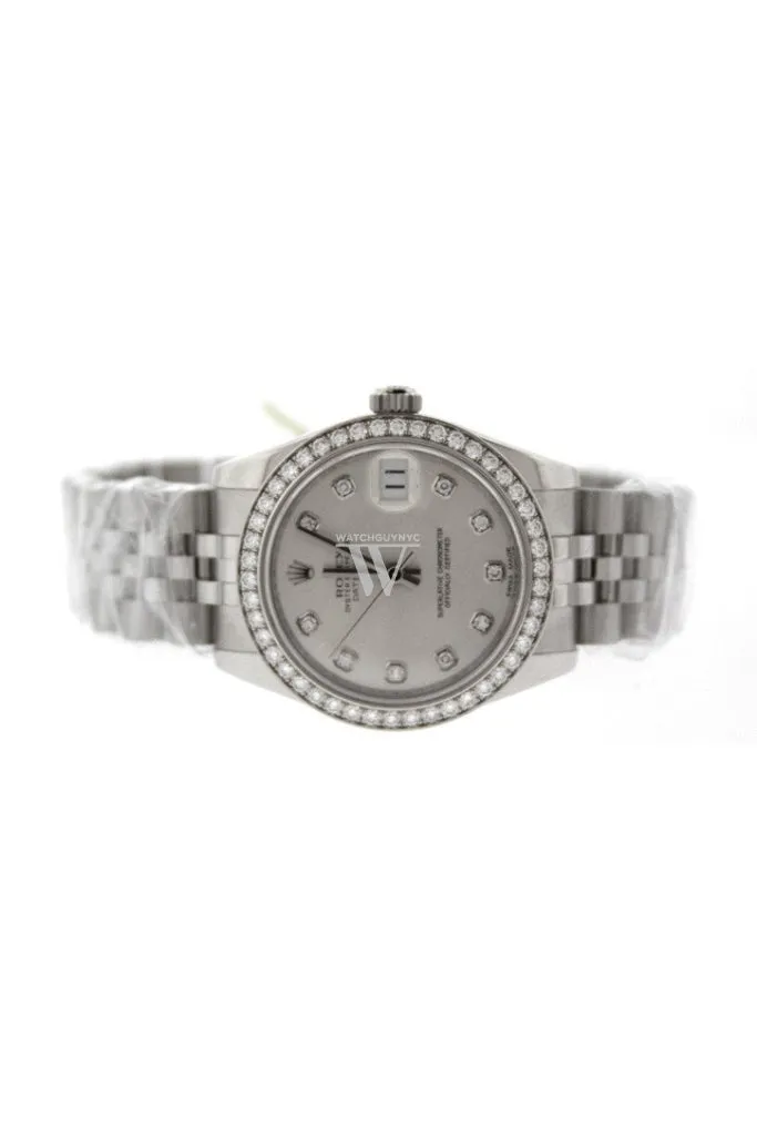 Rolex DateJust 31 Silver Diamond Dial Jubilee Watches 178384 Pre-owned