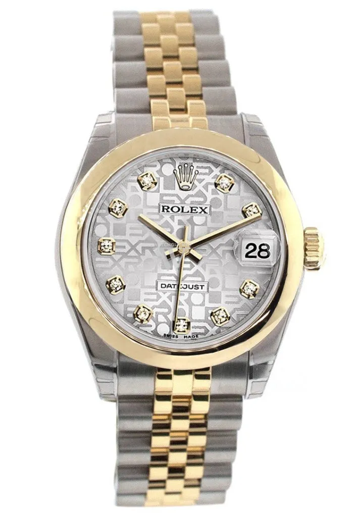 Rolex Datejust 31 Silver Jubilee Diamond Dial 18K Gold Two Tone Jubilee Ladies 178243 Pre-owned