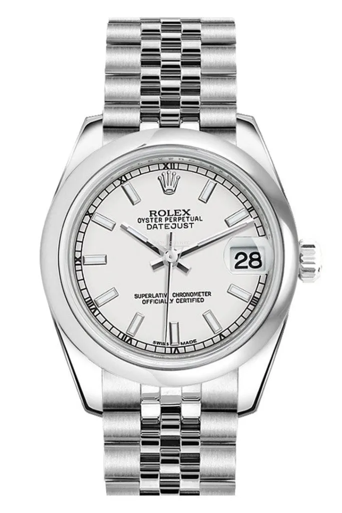Rolex Datejust 31 White Dial Stainless Steel Jubilee Ladies Watch 178240 Pre-owned