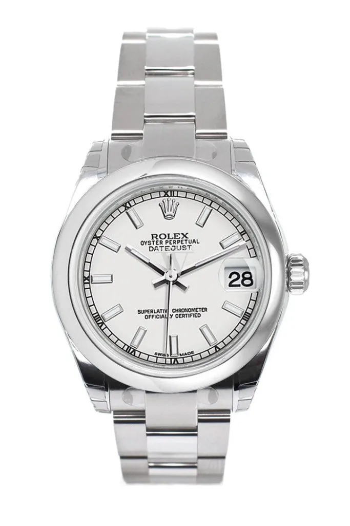 Rolex Datejust 31 White Dial Steel Ladies Watch 178240 Pre-owned