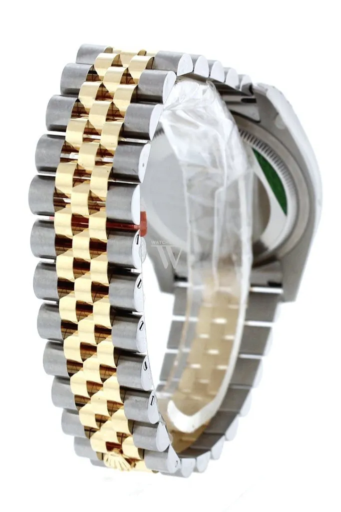 Rolex Datejust 36 Black Dial 18k White Gold Diamond Bezel Jubilee Ladies Watch 116243 Pre-owned