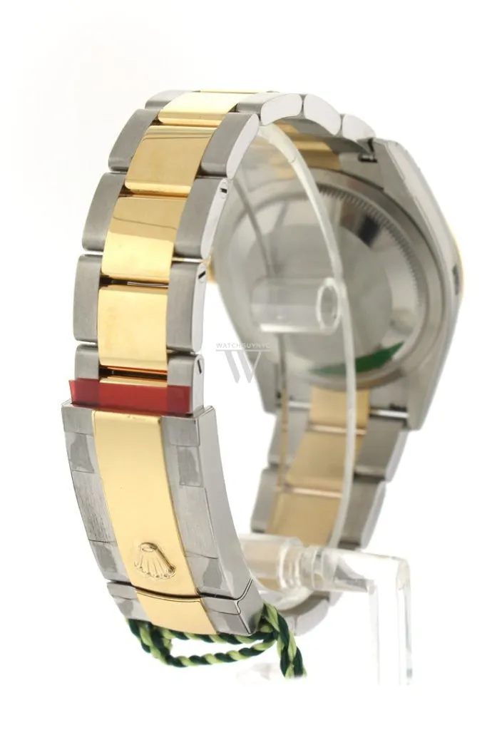 Rolex Datejust 36 Champagne-colour set with diamonds Dial Fluted Bezel Oyster Yellow Gold Two Tone Watch 126233 NP