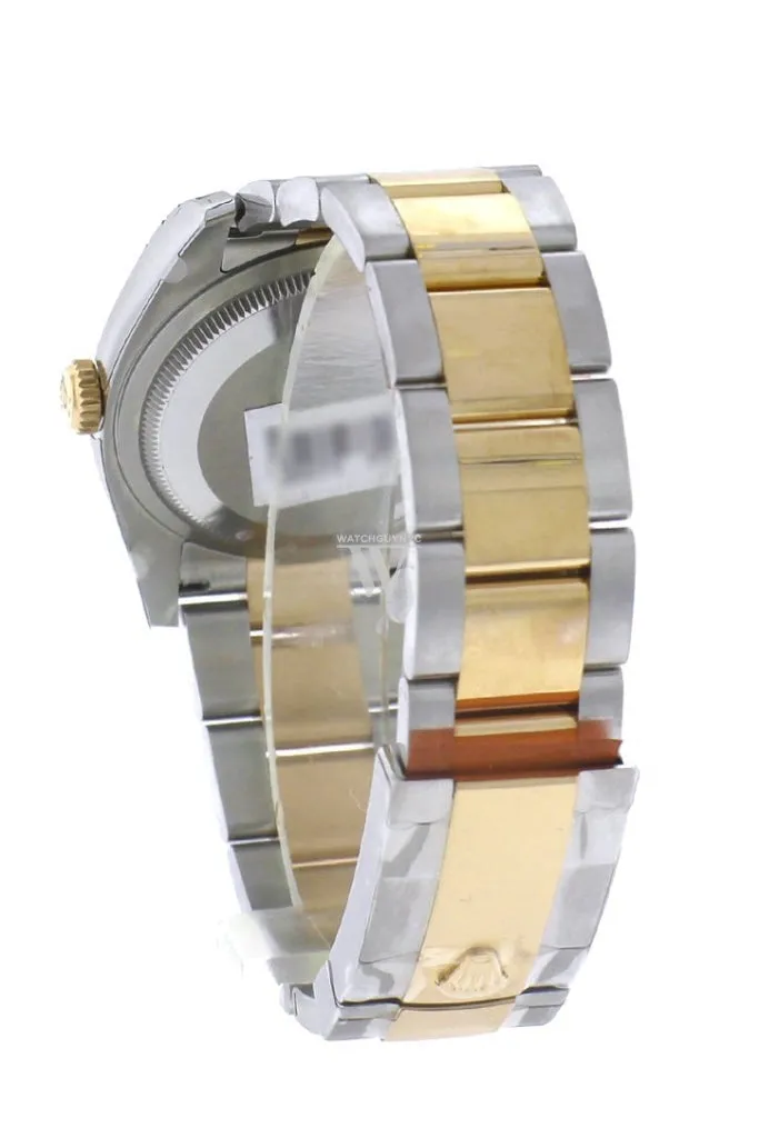 Rolex Datejust 36 Silver floral motif Dial Fluted 18K Gold Two Tone Oyster Watch 116233 Pre-owned
