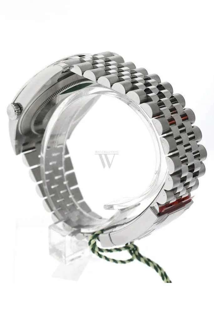Rolex Datejust 41 Slate Roman Dial White Gold Fluted Bezel Jubilee Mens Watch 126334