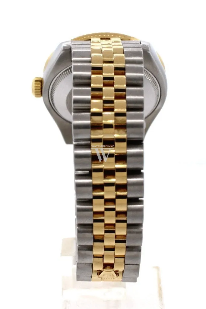 Rolex Datejust Lady 31 Silver Diamond Dial 18 Carat Yellow Gold Ladies Watch 178383 Pre-owned