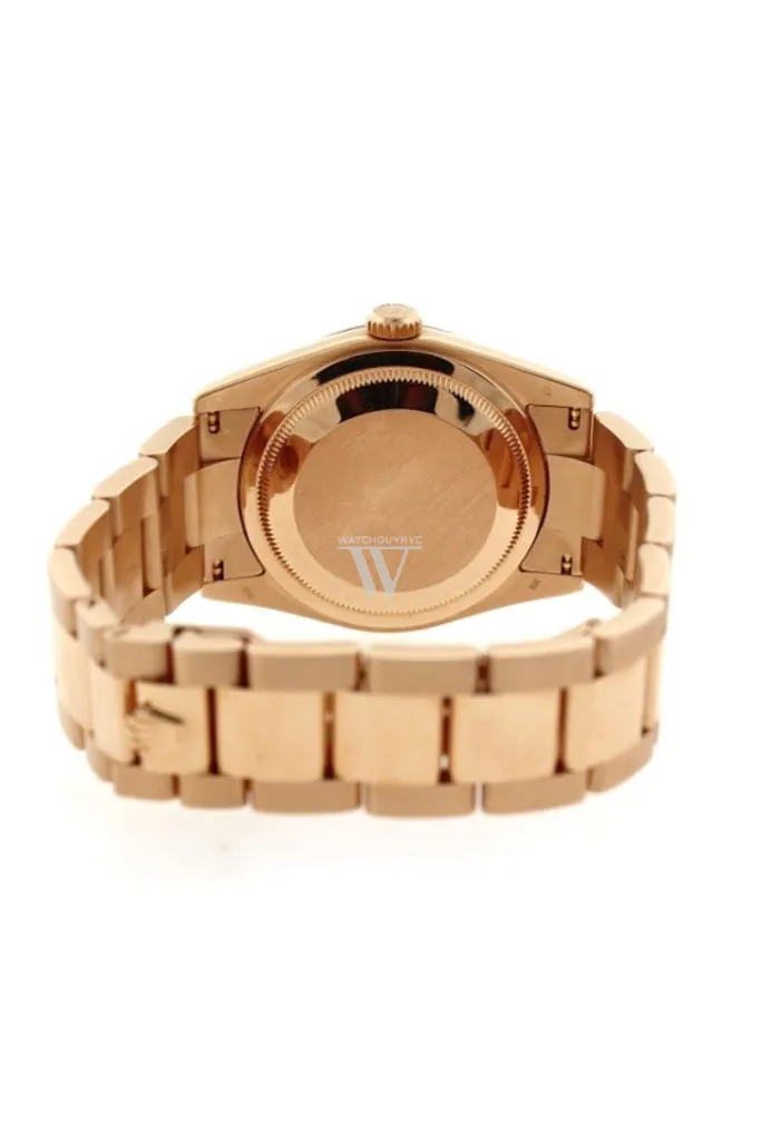 Rolex Day-Date 36 18 ct Everose Gold Watch 118205 Pre-Owned