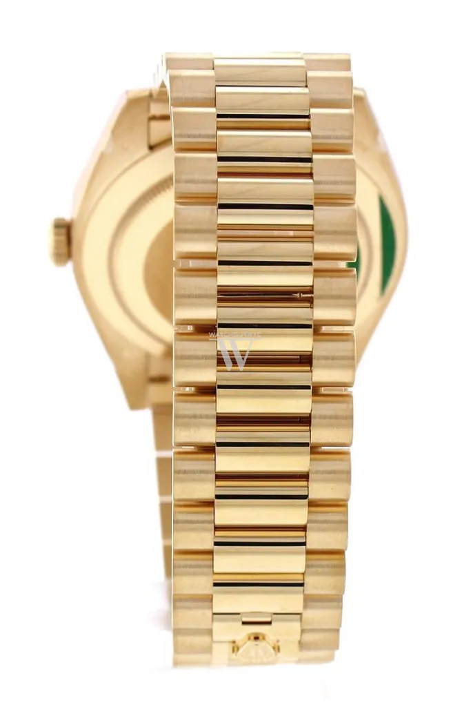 Rolex Day-Date 40 Black Baguette Diamond Dial 40 Baguette Diamond Bezel 18K Yellow Gold President Automatic Men's Watch 228398TBR 228398